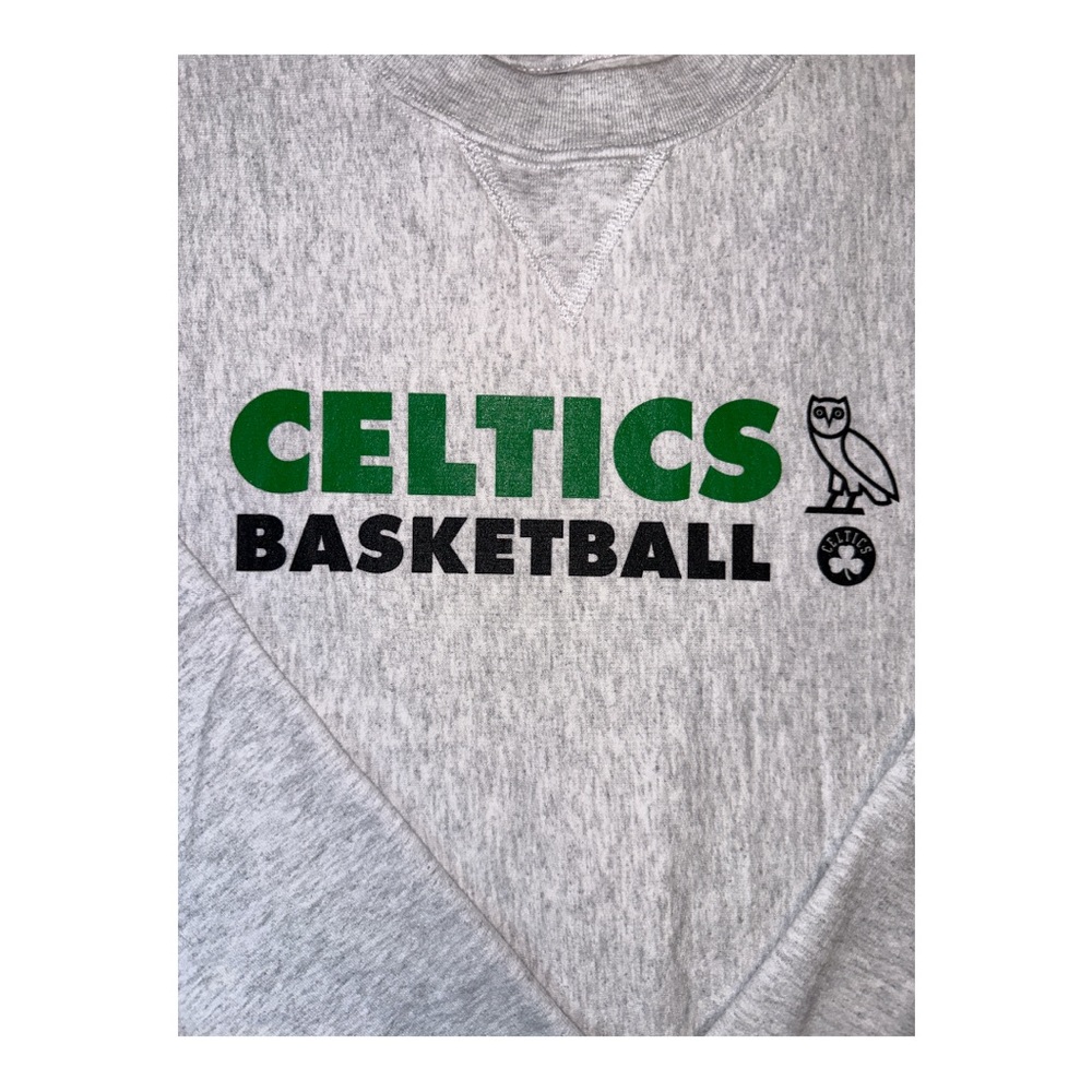 Men’s Boston Celtics x OVO Crewneck Sweatshirt - Medium - Grey - Picture 5 of 5